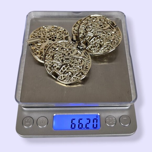 (2/$20) Vintage Large Link Cut Out Bracelet - Picture 6 of 6